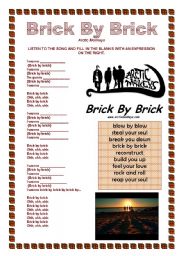 English Worksheet: Brick by brick