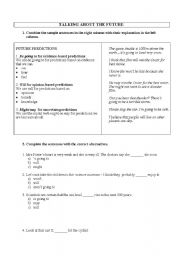 English Worksheet: future tenses