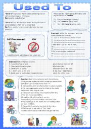 English Worksheet: Used To