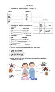 English Worksheet: LETS PRACTISE!