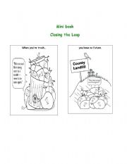 English Worksheet: mini book recycling