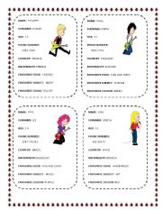 English Worksheet: Personal Information (Speaking Cards)