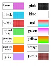 English Worksheet: colour dominoes
