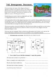 English Worksheet: Reading Text: the Siimpsons house