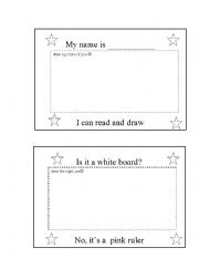 English Worksheet: colours and classroom objects book