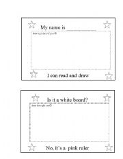 English worksheet: colours and classroom objects book