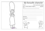 English Worksheet: My Favourite Character (description)