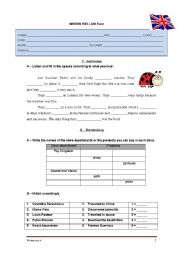 English Worksheet: Test - 6th form