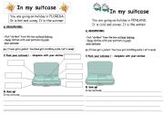 English worksheet: In my suitcase
