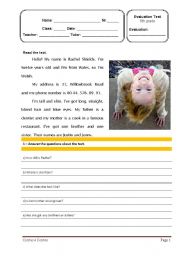 English Worksheet: Physical appearance