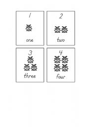 English Worksheet: Numbers 1-4