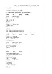 English worksheet: song for present perfect and past simple