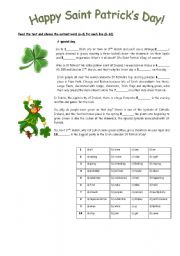 English Worksheet: Saint Patricks Day