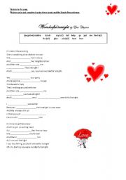 English Worksheet: Wonderful tonight