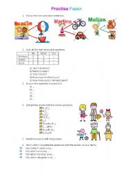 English worksheet: Practise Paper