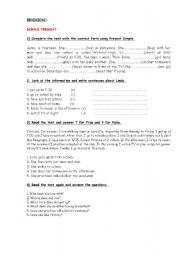 English Worksheet: REVISION...