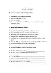 English Worksheet: Worksheet on the COLONELs COAT