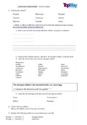 English Worksheet: pronounciation