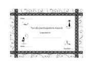 English Worksheet: Terrific Participation Award