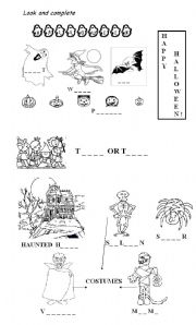 English Worksheet: Halloween vocabulary