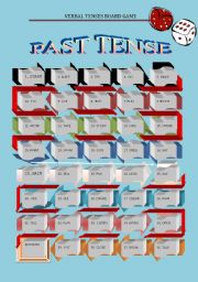 simple past verbs board game