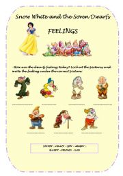 English Worksheet: Feelings