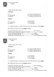 English Worksheet: Going to