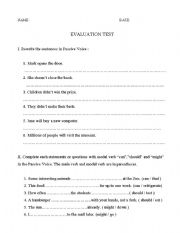 English worksheet: TEST