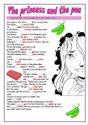 English Worksheet: The princess and the pea  PART 1