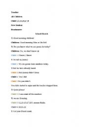 English Worksheet: A school sketch (drama)