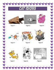 English Worksheet: CAT IDIOMS