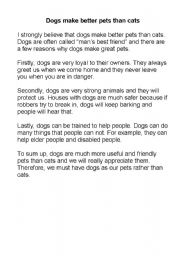 why dogs are better pets than cats essay