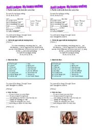 English Worksheet: My happy ending Avril Lavigne