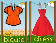 English Worksheet: clothing flash cards 1/3