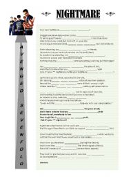 English Worksheet: Nighmare Worksheet