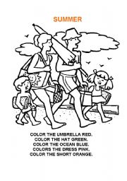 English Worksheet: Color activity
