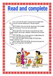 English Worksheet: The flinstones