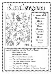 English Worksheet: Undersea