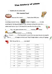 English Worksheet: The History of Pizza