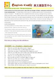 English Worksheet: Japanese Disaster