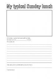 English worksheet: My Sunday lunch