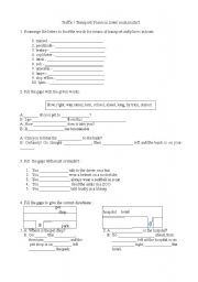 English worksheet: Places in town/ giving directions/ must,mustnt