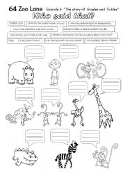 English worksheet: Giggles and Tickles