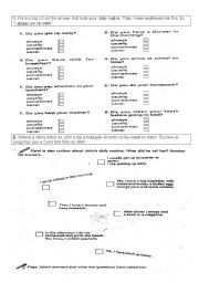 English worksheet: Adverbs of Frequency and Jumbled Sentences