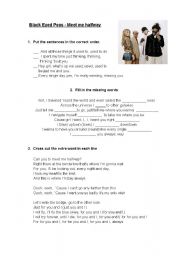 English Worksheet: Black Eyed Peas - Meet me halfway