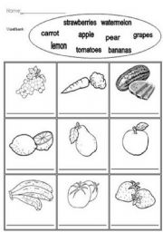 English Worksheet: Fruit labeling