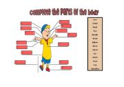 English Worksheet: parts of the body with 