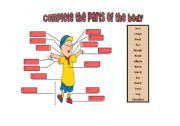 English worksheet: parts of the body with 