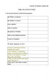 English Worksheet: jobs