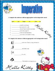 English worksheet: Imperative